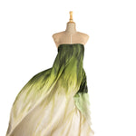 Satin imprimé cascade vert - Ribes y Casals