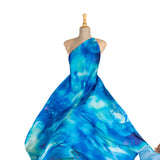 Satin imprimé Flash bleu - Ribes y Casals