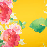 Satin imprimé floral jaune - Ribes y Casals