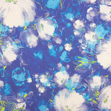 Chutes de satin imprimé à rayures bleues - Différentes dimensions x largeur de 140 cm - Ribes y Casals