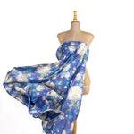 Chutes de satin imprimé à rayures bleues - Différentes dimensions x largeur de 140 cm - Ribes y Casals