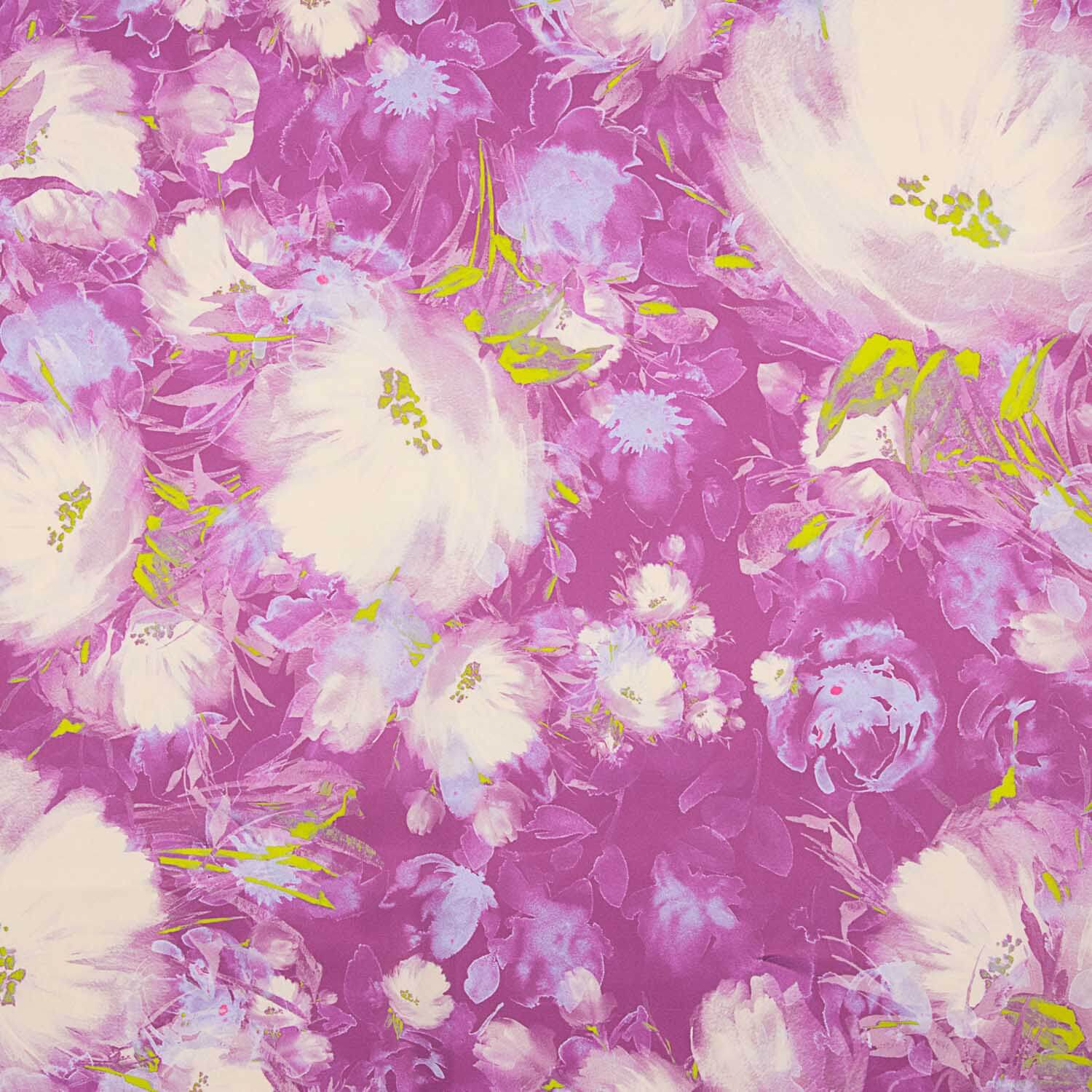 Chutes de satin imprimé rayures bougainvilliers - Différentes dimensions x largeur 140 cm - Ribes y Casals
