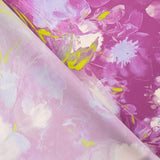 Chutes de satin imprimé rayures bougainvilliers - Différentes dimensions x largeur 140 cm - Ribes y Casals