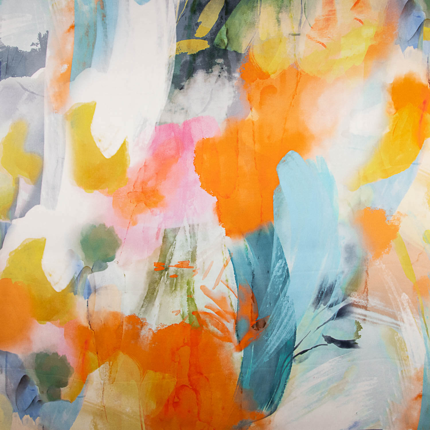 Satin de soie naturelle, art abstrait - Ribes y Casals