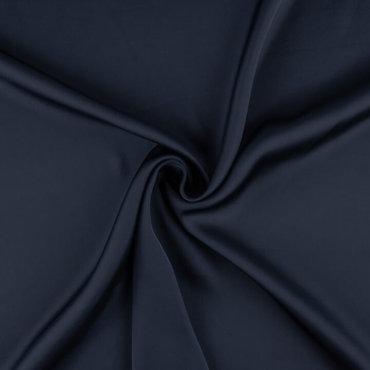 Satin fin en polyester bleu marine - Ribes y Casals