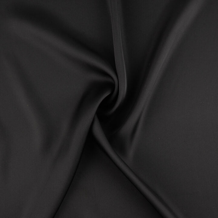 Satin fin en polyester noir - Ribes y Casals