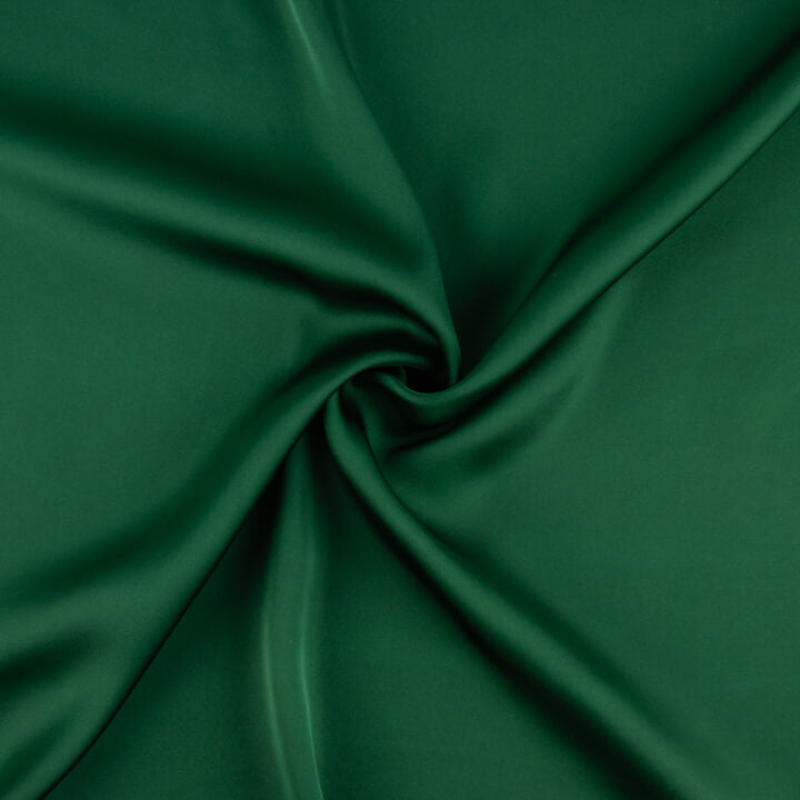 Satin fin en polyester vert bouteille - Ribes y Casals