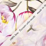 Satin de soie naturelle Jardin romantique - Ribes y Casals