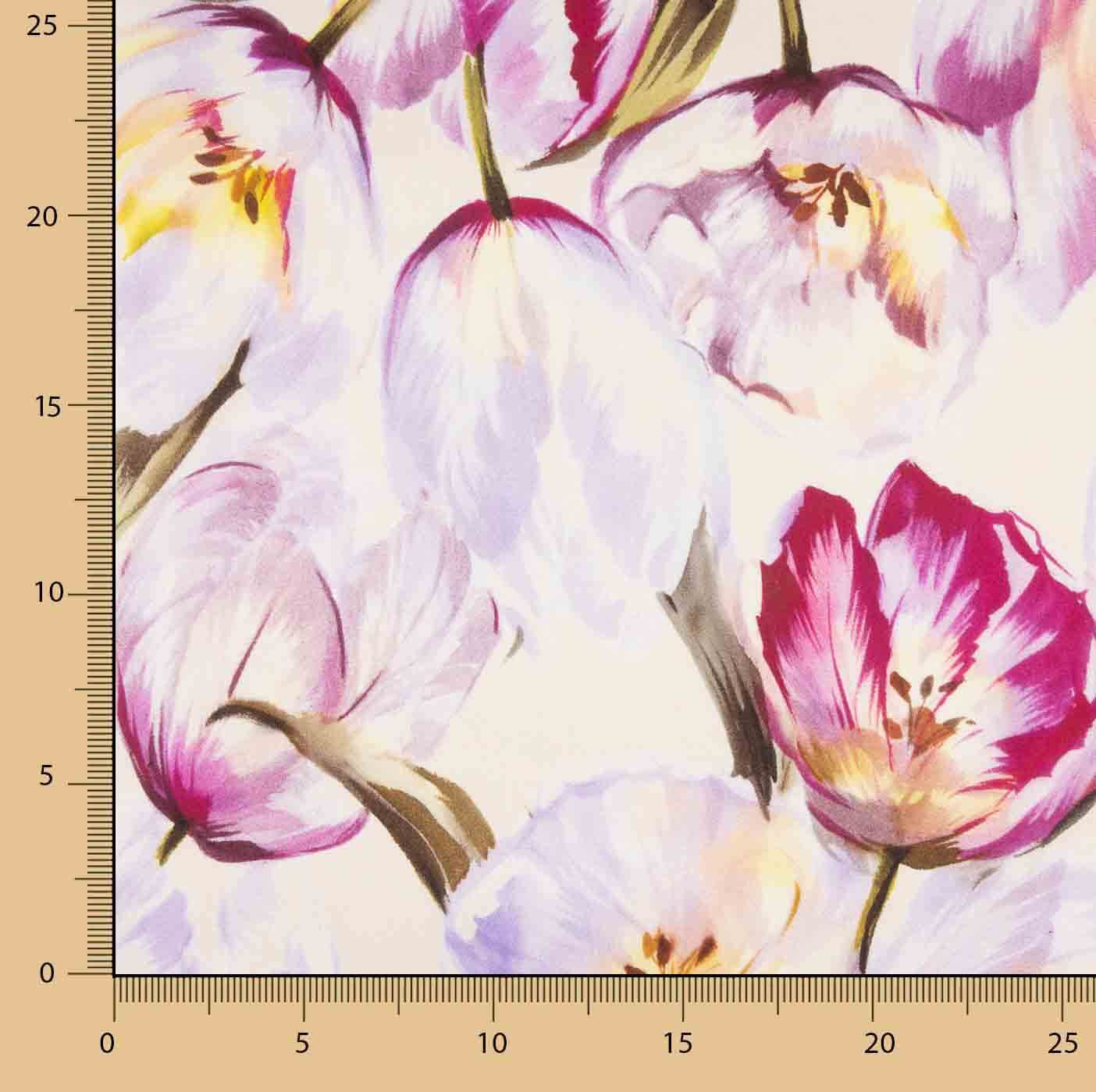 Satin de soie naturelle Jardin romantique - Ribes y Casals