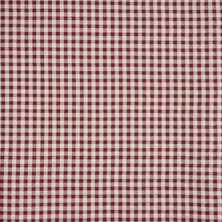 Seersucker à carreaux Vichy grenat - Ribes y Casals