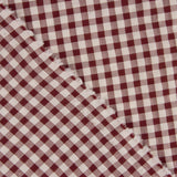 Seersucker à carreaux Vichy grenat - Ribes y Casals