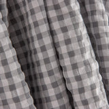 Seersucker à carreaux Vichy gris perle - Ribes y Casals