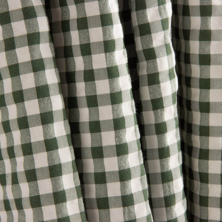 Seersucker à carreaux Vichy verts - Ribes y Casals