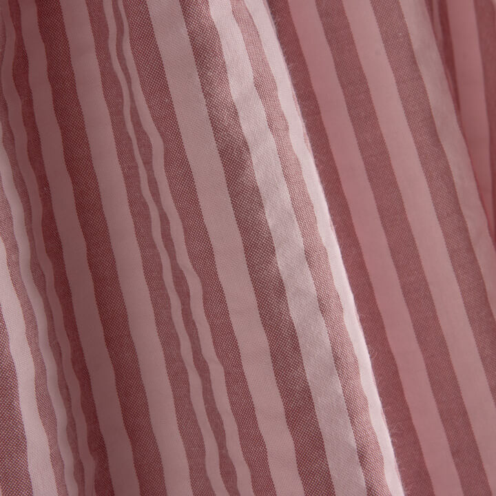 Seersucker à rayures rose poudré - Ribes y Casals