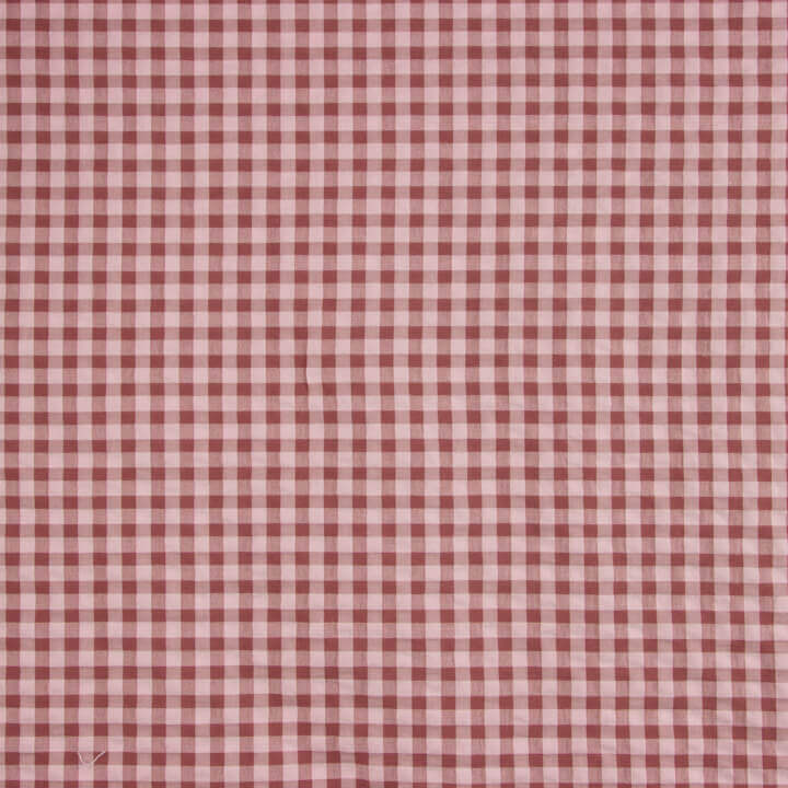 Seersucker à carreaux Vichy rose poudré - Ribes y Casals