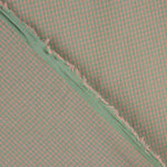 Popeline Seersucker à petits carreaux vert et saumon - Ribes y Casals