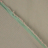 Popeline Seersucker à petits carreaux vert et saumon - Ribes y Casals