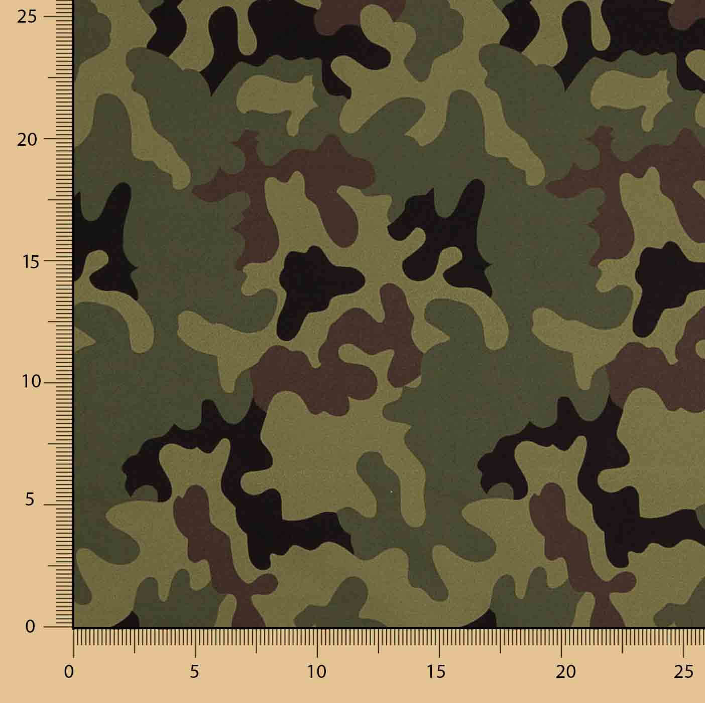 Fibre technique Sorona imprimé camouflage vert - Ribes y Casals