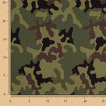 Fibre technique Sorona imprimé camouflage vert - Ribes y Casals