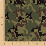 Fibre technique Sorona imprimé camouflage vert - Ribes y Casals