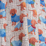 Fibre technique Sorona imprimée dachshunds - Ribes y Casals