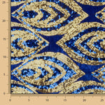 Velours bleu à paillettes dorées - Ribes y Casals