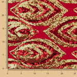 Velours rouge à paillettes dorées - Ribes y Casals