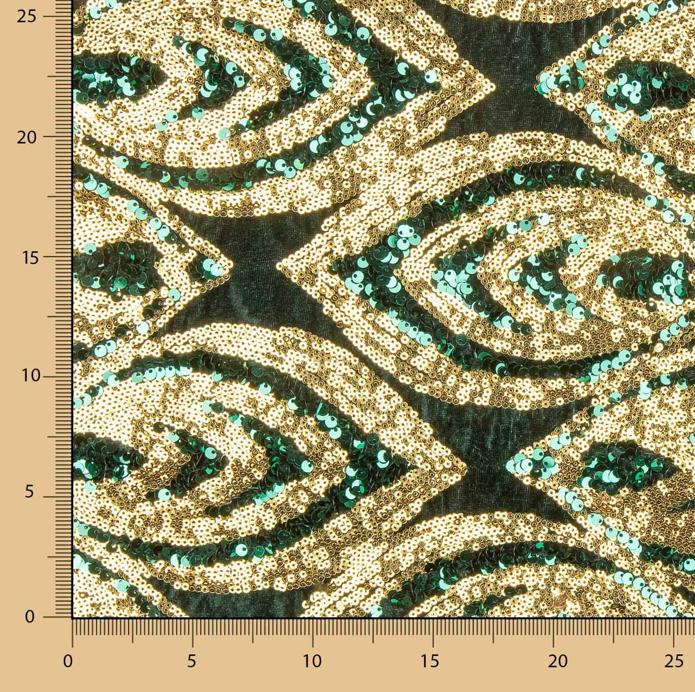 Velours à paillettes dorées - Ribes y Casals