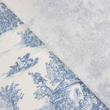Drap en coton Toile de Jouy bleu - Ribes y Casals