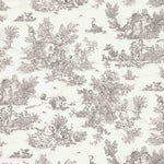 Drap en coton Toile de Jouy gris - Ribes y Casals