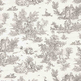 Drap en coton Toile de Jouy gris - Ribes y Casals