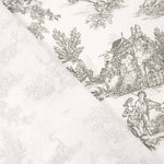 Drap en coton Toile de Jouy gris - Ribes y Casals