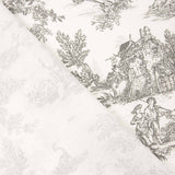 Drap en coton Toile de Jouy gris - Ribes y Casals