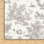 Drap en coton Toile de Jouy gris - Ribes y Casals