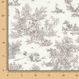 Drap en coton Toile de Jouy gris - Ribes y Casals