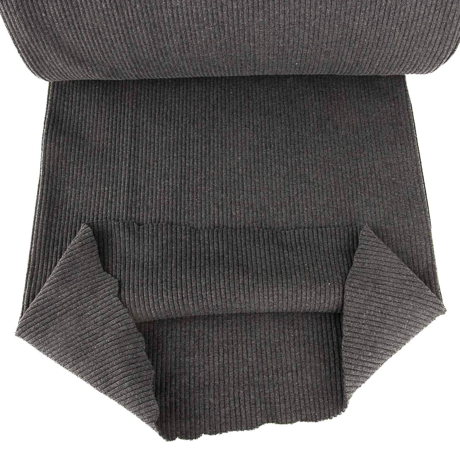 Tubulaire cannelé 3x3 gris mélangé foncé - Ribes y Casals