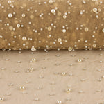 Tulle beige aux perles nacrées - Ribes y Casals