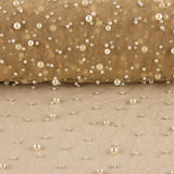 Tulle beige aux perles nacrées - Ribes y Casals