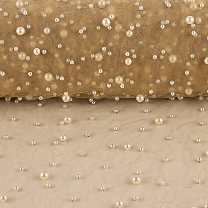 Tulle beige aux perles nacrées - Ribes y Casals