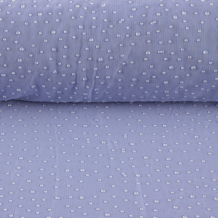 Tulle extensible bleu lavande effet gouttes d'eau - Ribes y Casals
