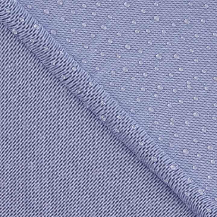 Tulle extensible bleu lavande effet gouttes d'eau - Ribes y Casals