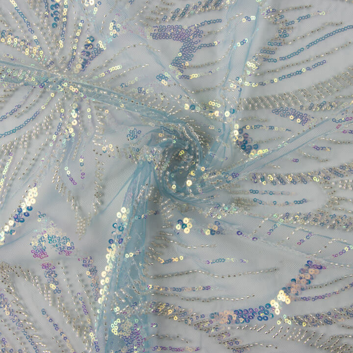 Tulle à sequins bleus - Ribes y Casals
