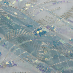 Tulle à sequins bleus - Ribes y Casals