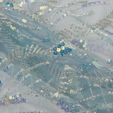 Tulle à sequins bleus - Ribes y Casals