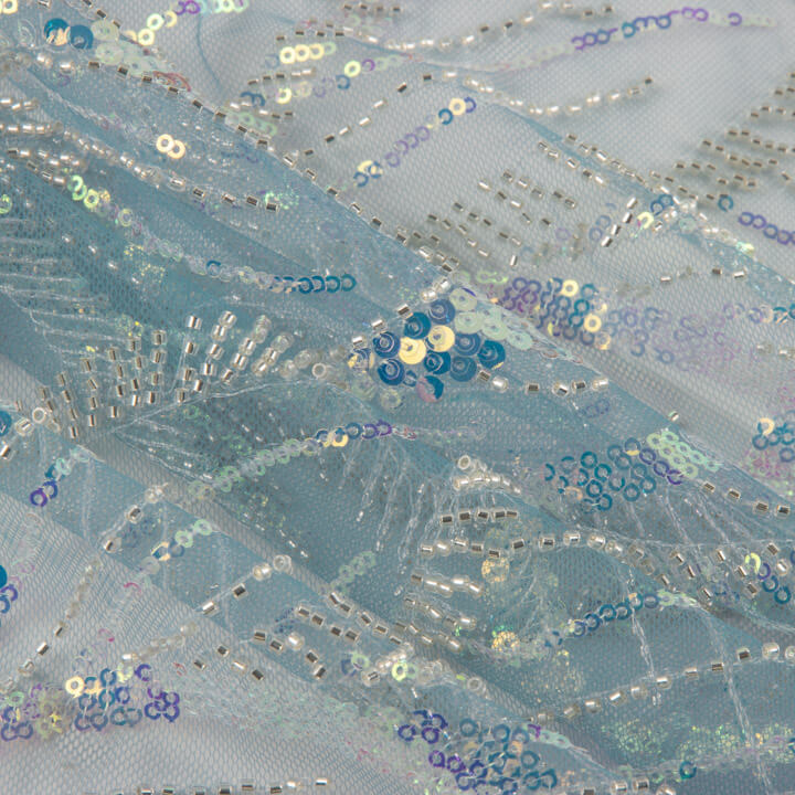 Tulle à sequins bleus - Ribes y Casals