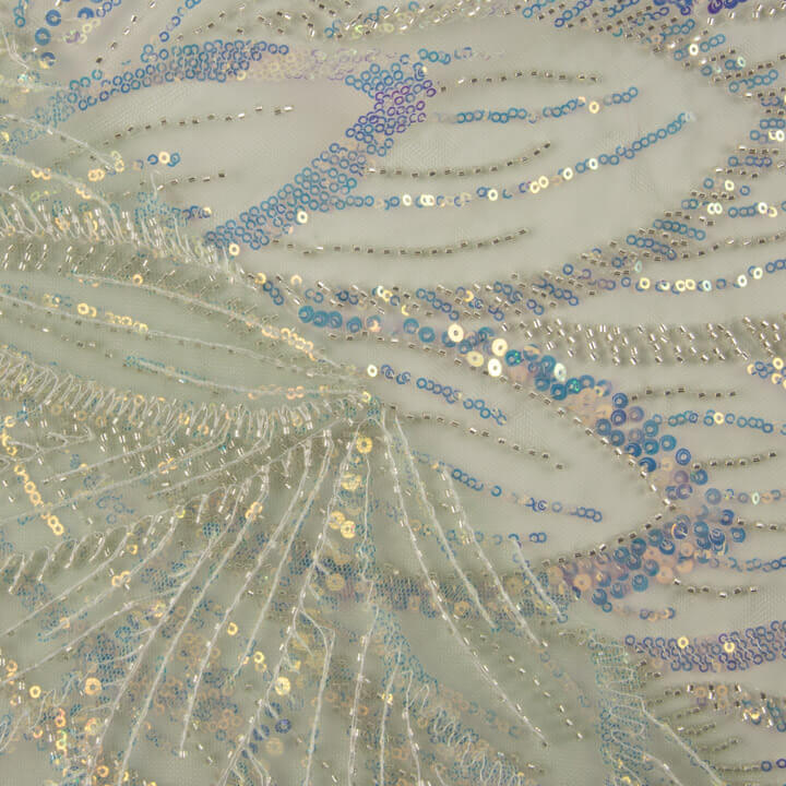 Tulle à sequins verts - Ribes y Casals