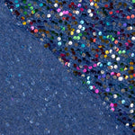 Tulle fantaisie bleu à sequins multicolores - Ribes y Casals