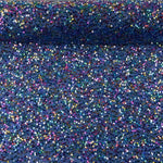 Tulle fantaisie bleu à sequins multicolores - Ribes y Casals