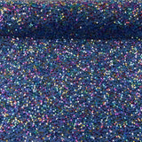 Tulle fantaisie bleu à sequins multicolores - Ribes y Casals