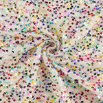 Tulle fantaisie blanc à sequins multicolores - Ribes y Casals